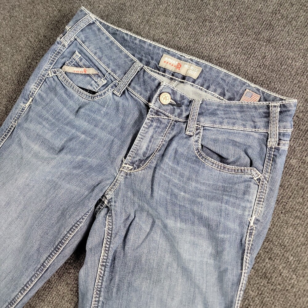 Ariat FR Jeans Women’s Size 28L Mid Rise Boot Work Denim Medium Wash